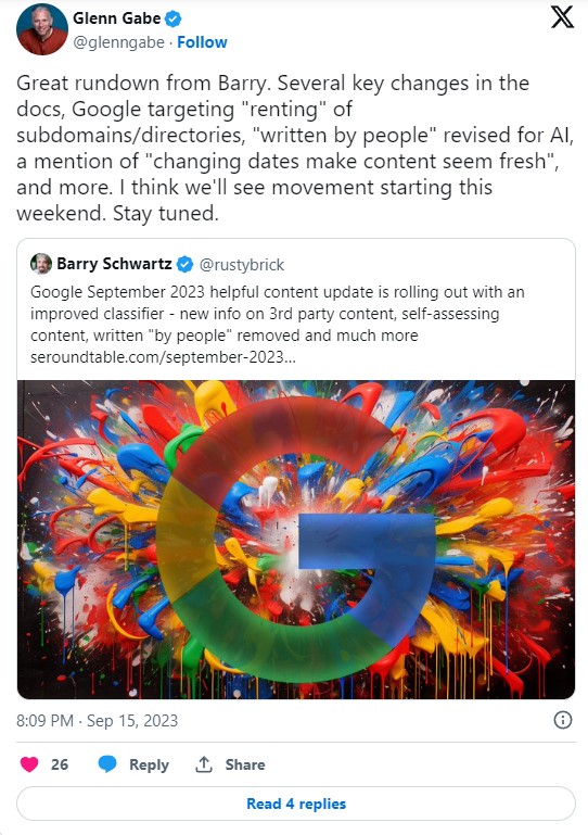 Google September 2023 Helpful Content Update